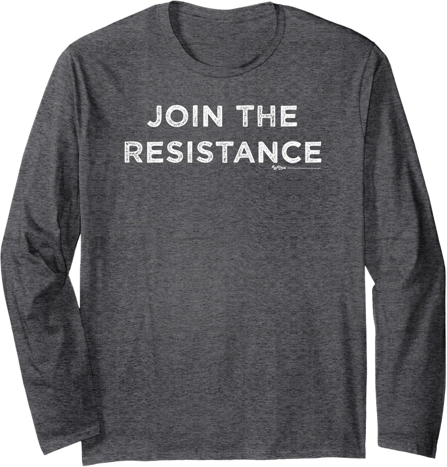 Vintage Join The Resistance Electrician Word Long Sleeve T-Shirt - Adult Unisex Dark Heather Grey
