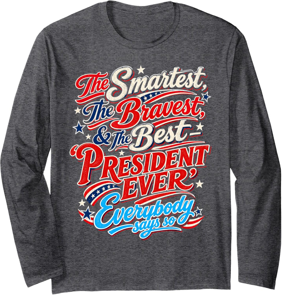 Funny Election s Voting Satire s Sarcastic Voters Long Sleeve T-Shirt - Adult Unisex Dark Heather Grey