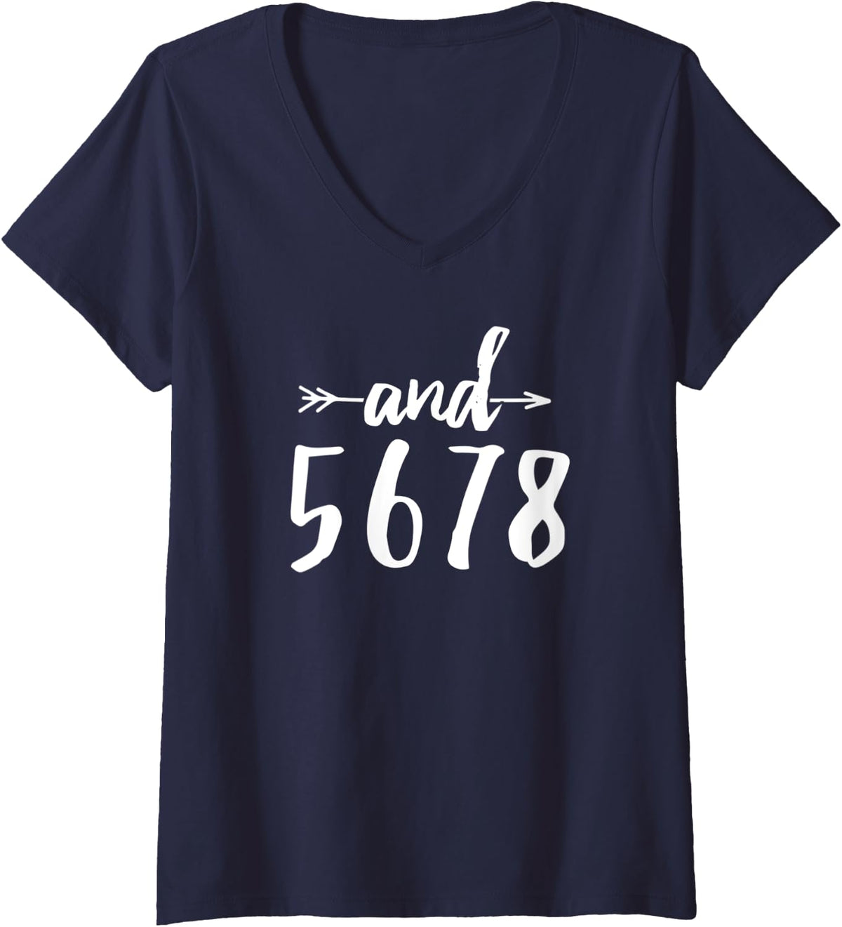 Womens And 5678 Dance Music Teacher V-Neck T-Shirt - Navy Blue