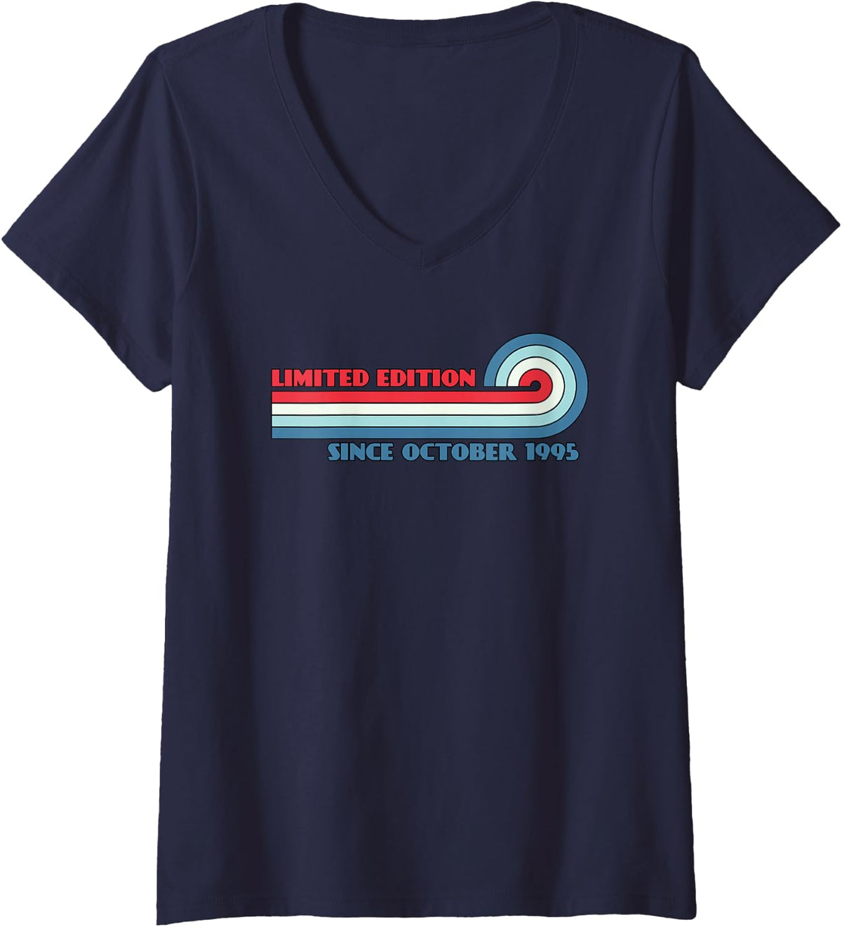 Women's Limited Edition Since October 1995 V-Neck T-Shirt - Navy Blue