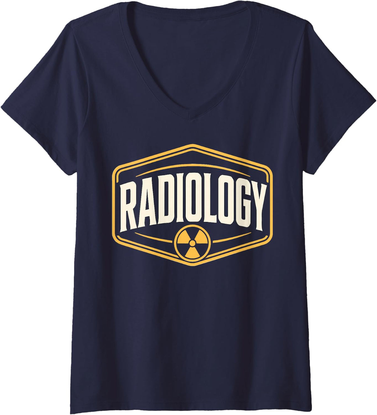 Women's Radiology X-Ray Rad Tech V-Neck T-Shirt - Navy Blue
