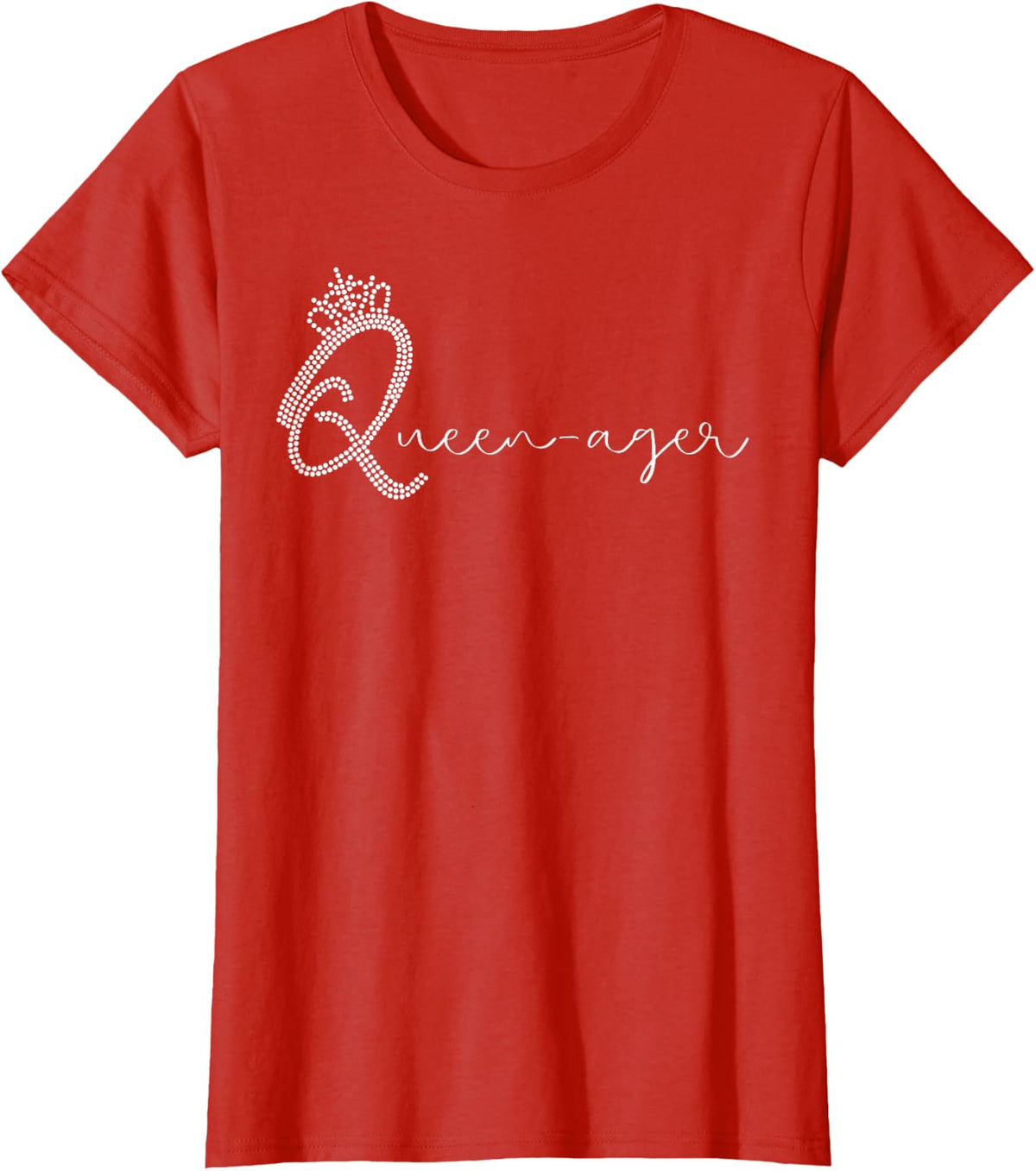 Queen-ager - "Senior Woman" Milestone Birthday T-Shirt - Red