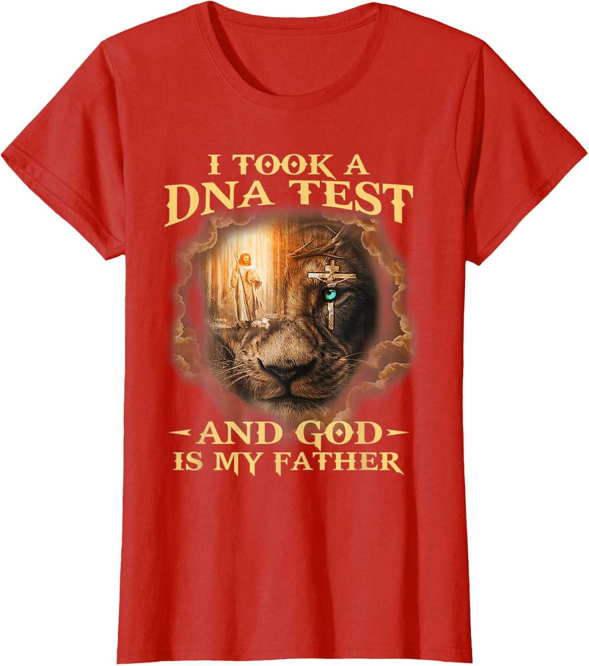 I Took A Dna Test And God Is My Father Easter Day T-Shirt - Red