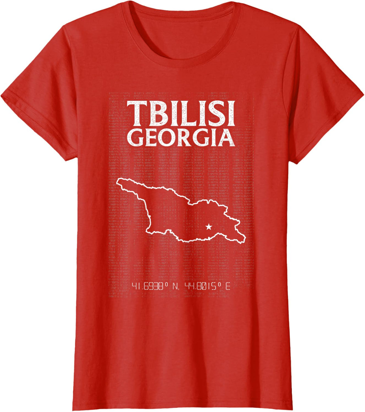 Tbilisi Georgia Country Capital City Flag Patriotic T-Shirt for Women Kids Men - Red