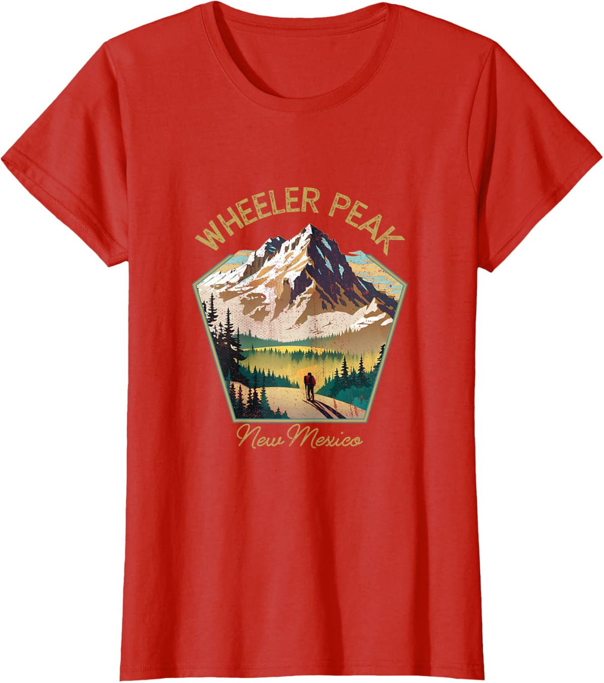 Wheeler Peak Retro Clothing - Wheeler Peak Souvenir T-Shirt - Red