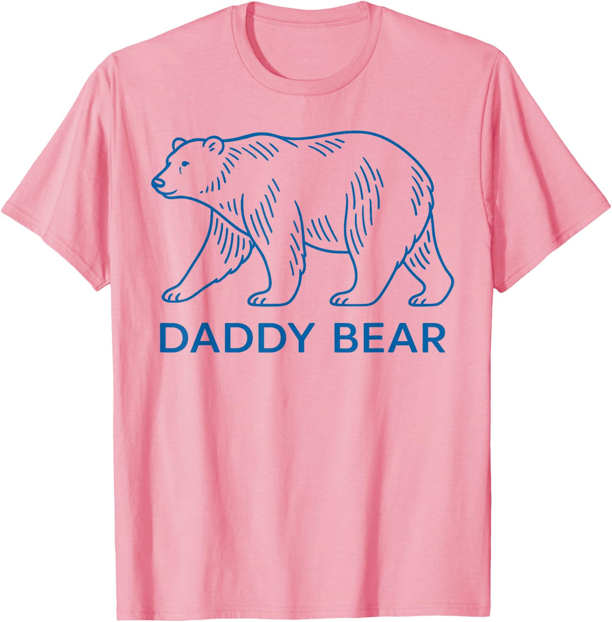 Daddy Bear Polar Bear T-Shirt - Pink