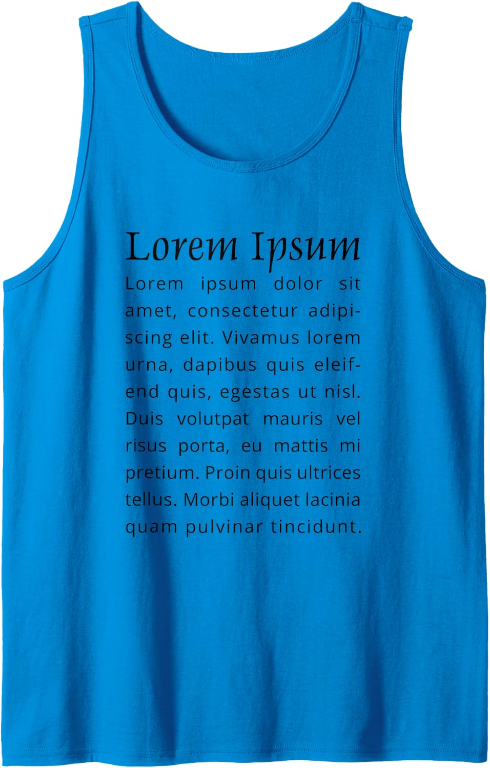 Lorem Ipsum Latin Placeholder Typewriter Geek Sleeveless Tank Top - Sapphire Blue