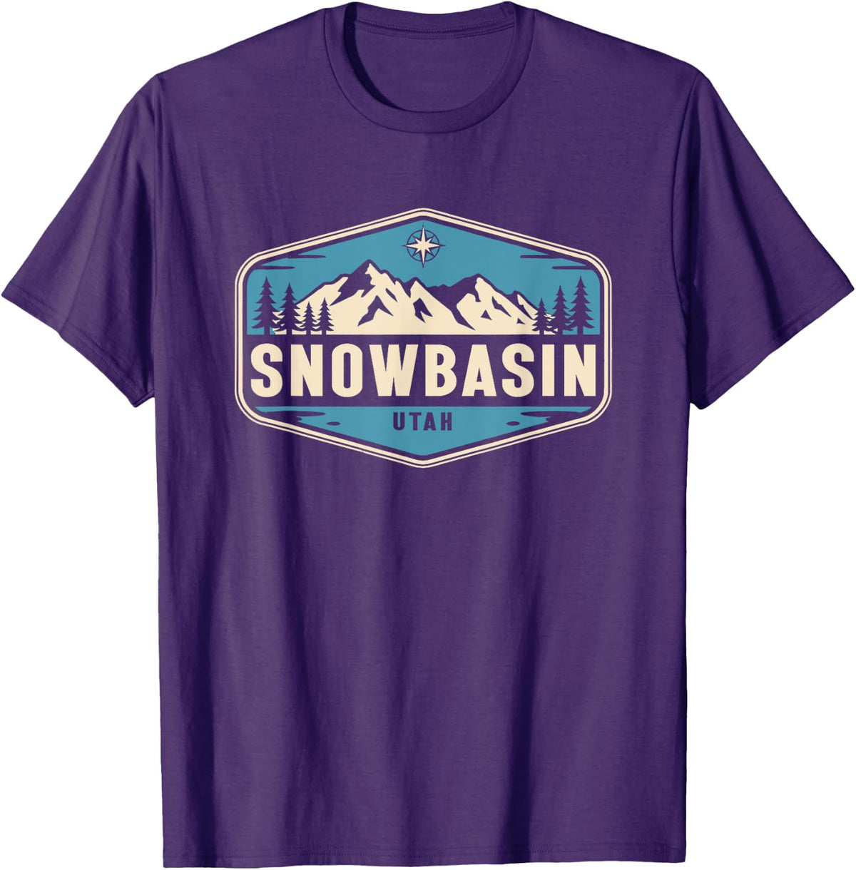 Snowbasin Utah Nature Mountain Graphic T-Shirt - Purple