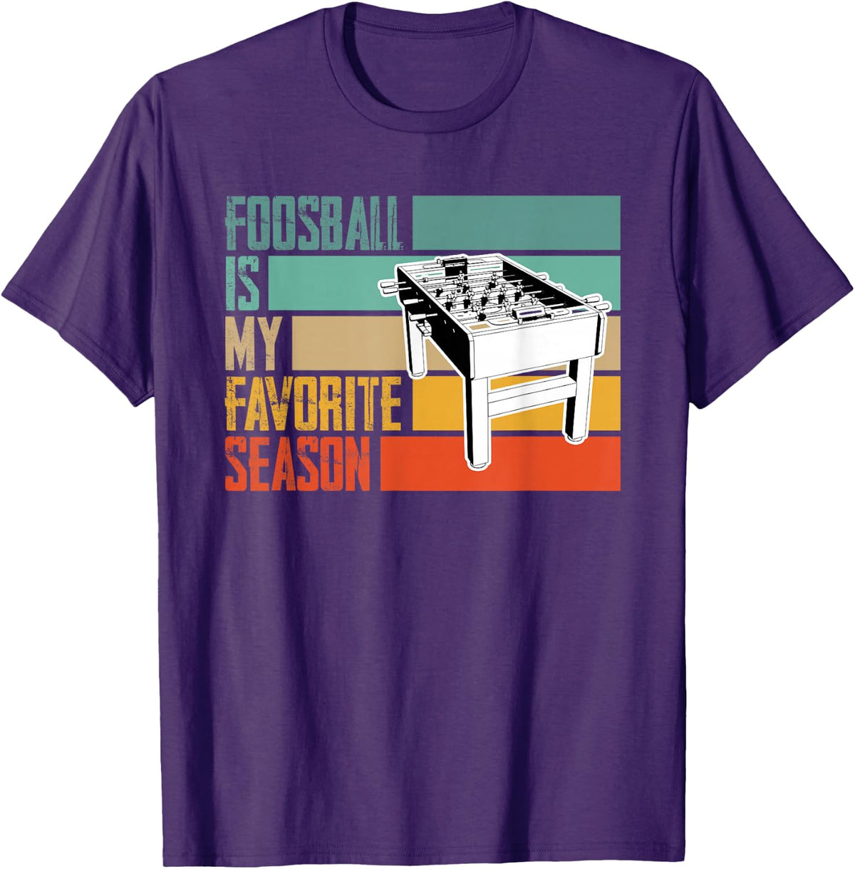 Favorite Season Football Table Soccer Foosball Player T-Shirt - Purple