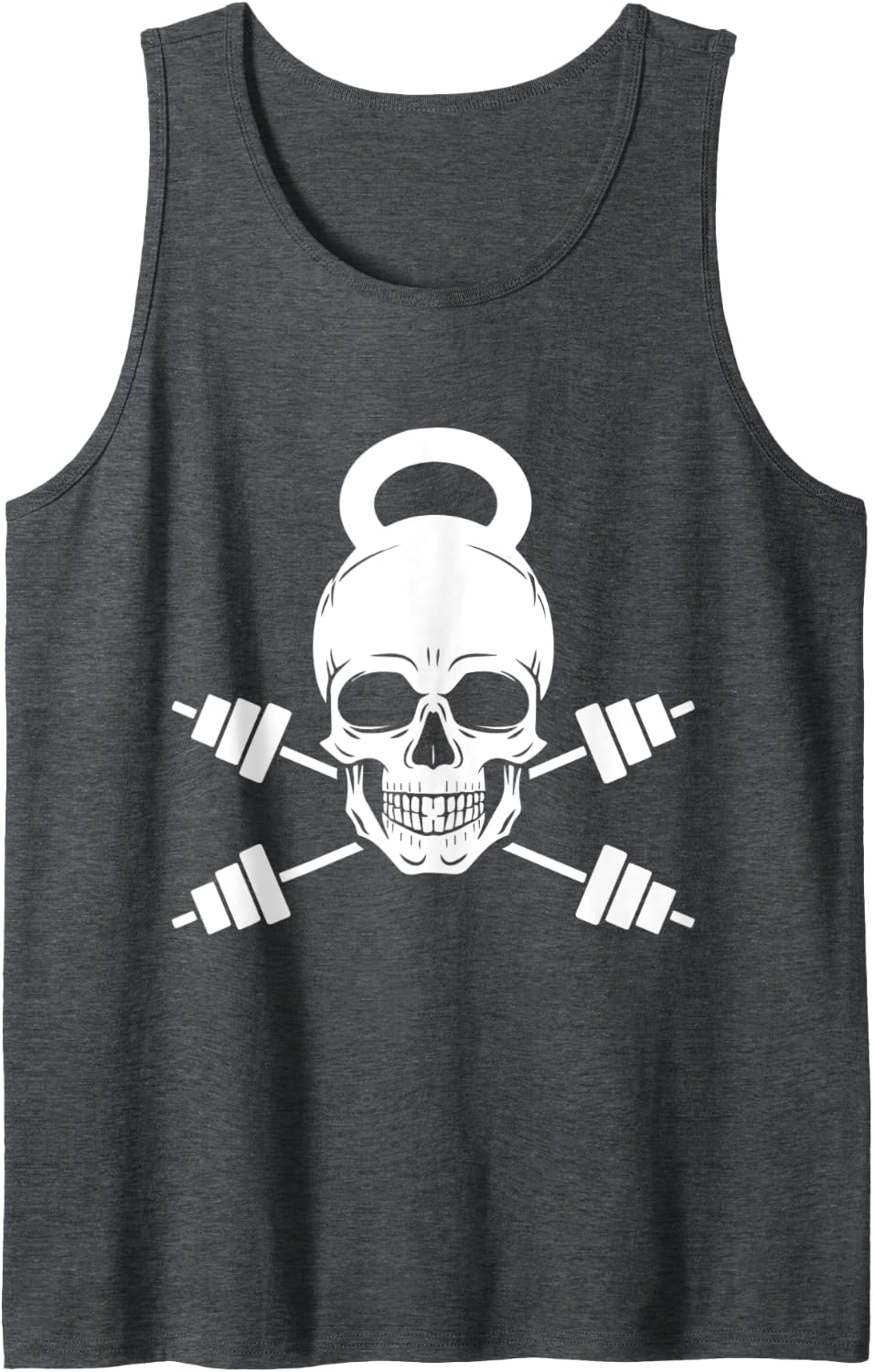 Kettlebell Pirate Bodybuilding Workout Gym wear Tank Top - Dark Heather Grey