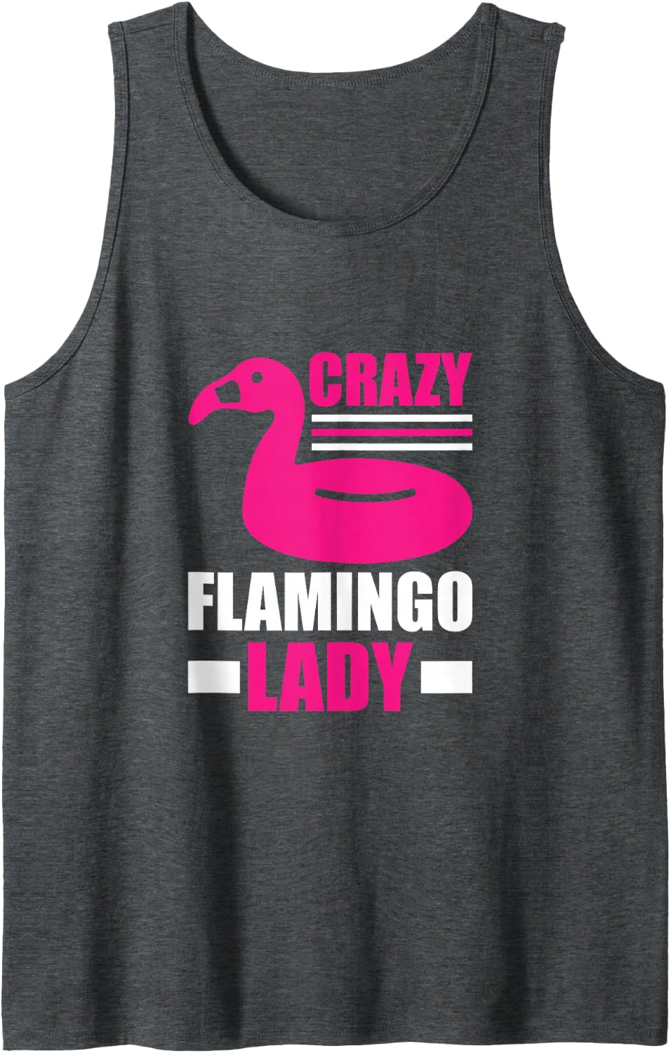 Cool Flamingo Lover Summer Mother Daughter Sister Gift Sleeveless Tank Top - Dark Heather Grey