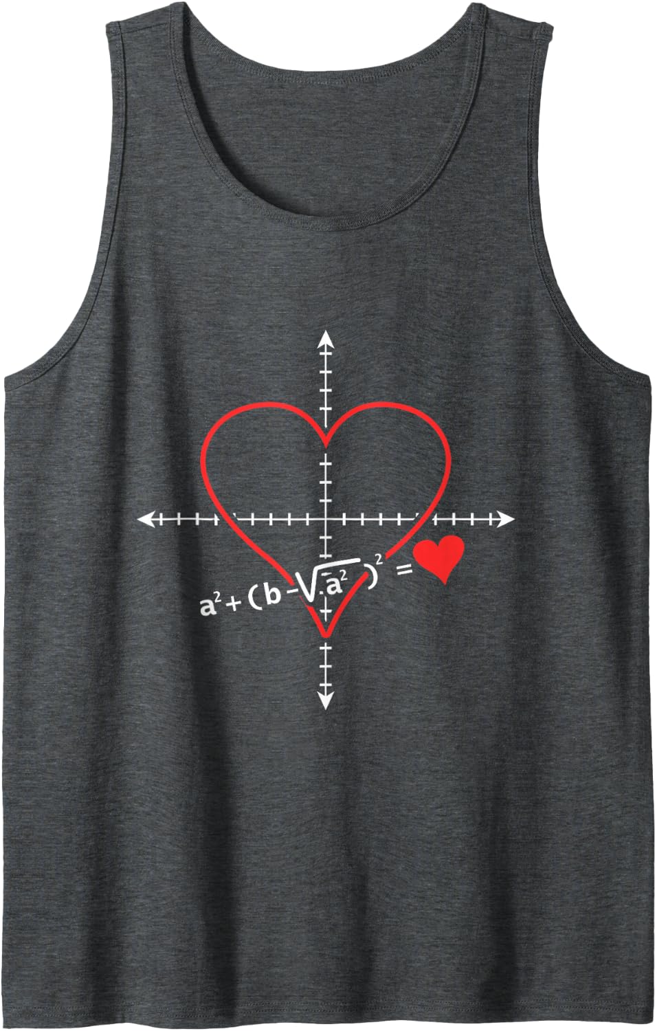 Math Sleeveless Tank Top - Dark Heather Grey