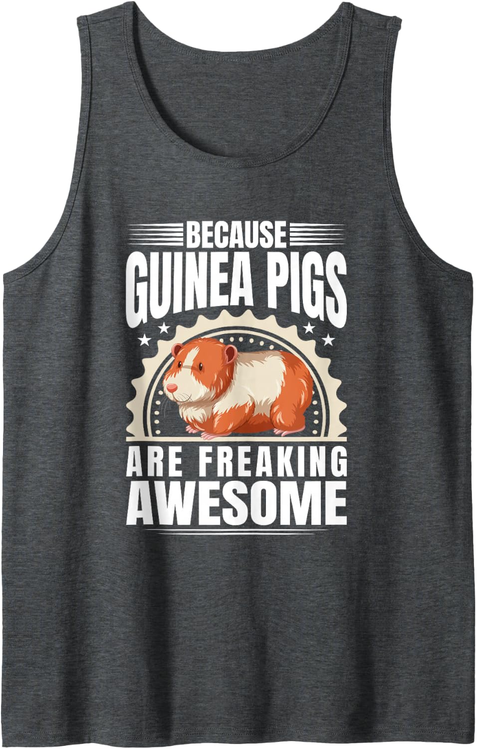 Guinea Pigs are Freaking Awesome Furry Potato Guinea Pig Sleeveless Tank Top - Dark Heather Grey