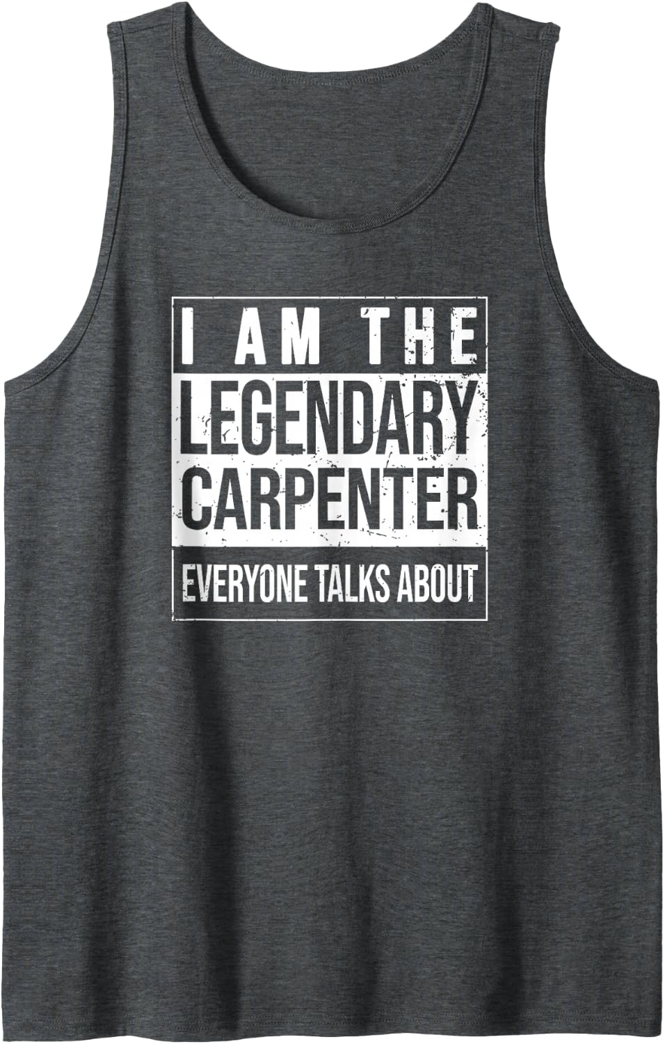 Craftsmans Birthday born Carpenter Sleeveless Tank Top - Dark Heather Grey