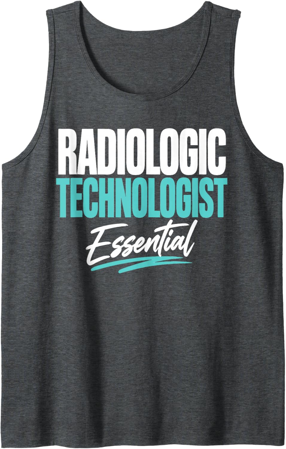 Rad Tech Radiologic Technologist X-Ray Tech Sleeveless Tank Top - Dark Heather Grey