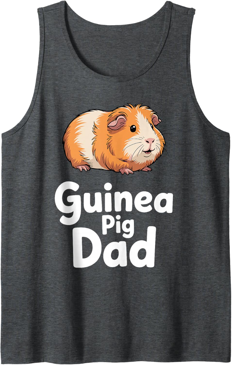 Guinea Pig Dad Costume for Men Boy Dad Father Guinea Pig Dad Sleeveless Tank Top - Dark Heather Grey