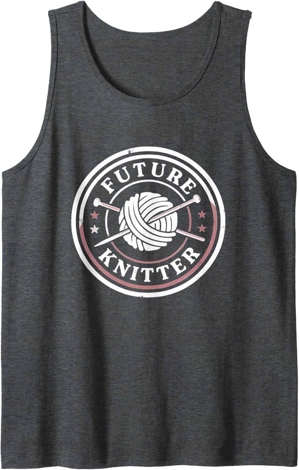 Knitter Knitting Retro Tank Top - Dark Heather Grey