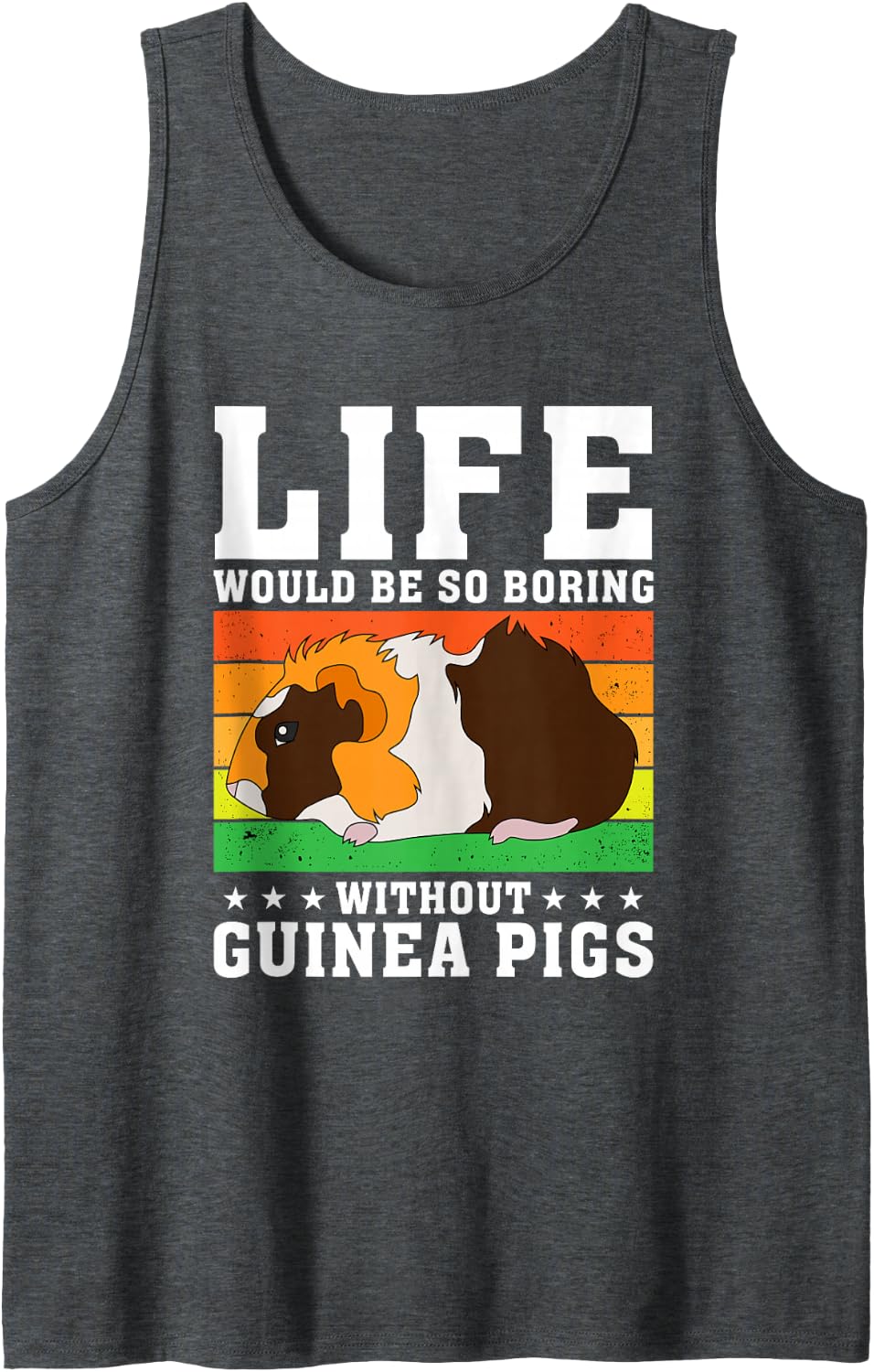 Without Guinea Pigs Quote Furry Potato Guinea Pig Sleeveless Tank Top - Dark Heather Grey