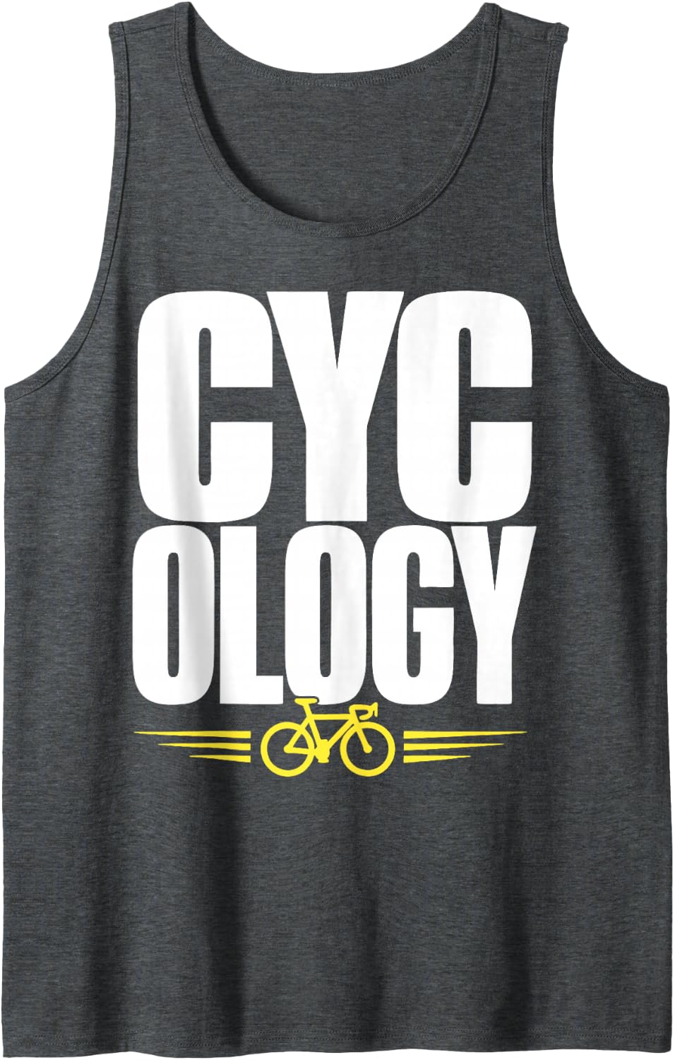 Funny Road Cycling Pun Road Bike Rider Cyclist Sleeveless Tank Top - Dark Heather Grey