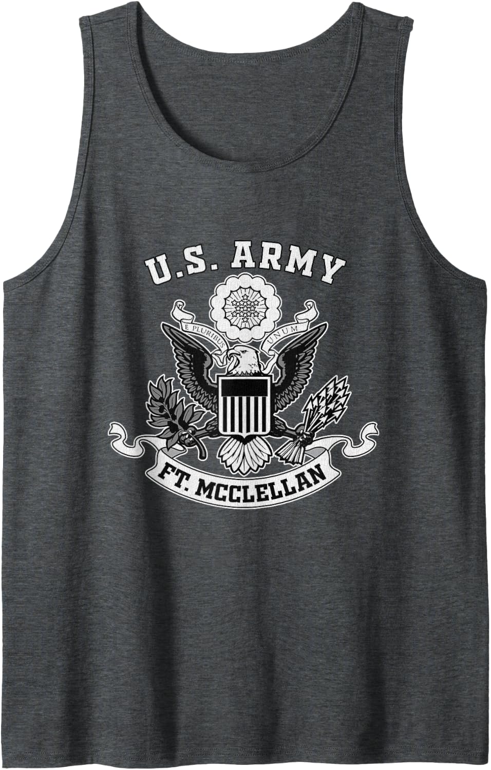 Fort McClellan Alabama Military Base Original Vintage Gifts Tank Top - Dark Heather Grey