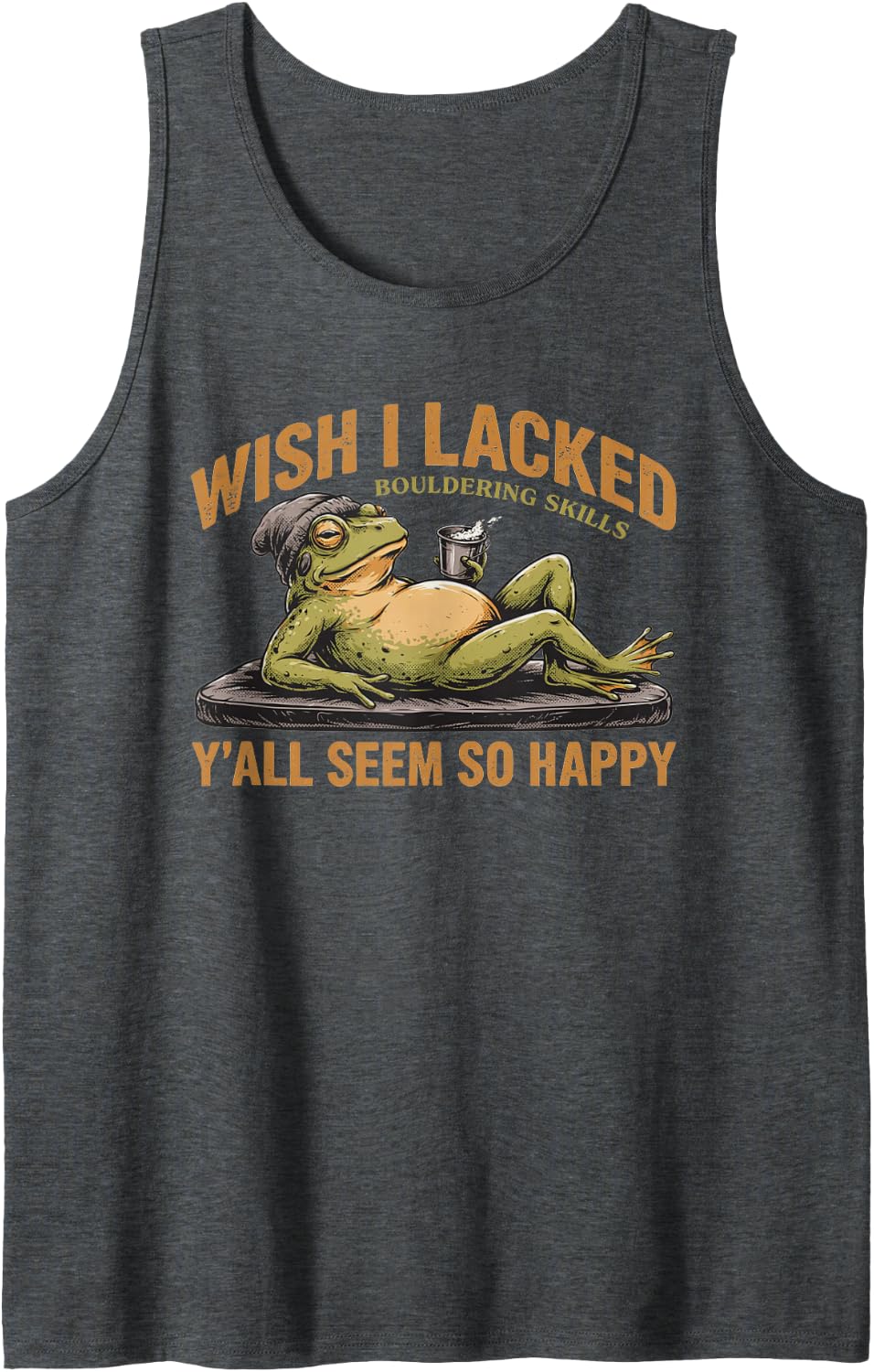 Bouldering Boulder Climber Climbing Boulderer Tank Top - Dark Heather Grey