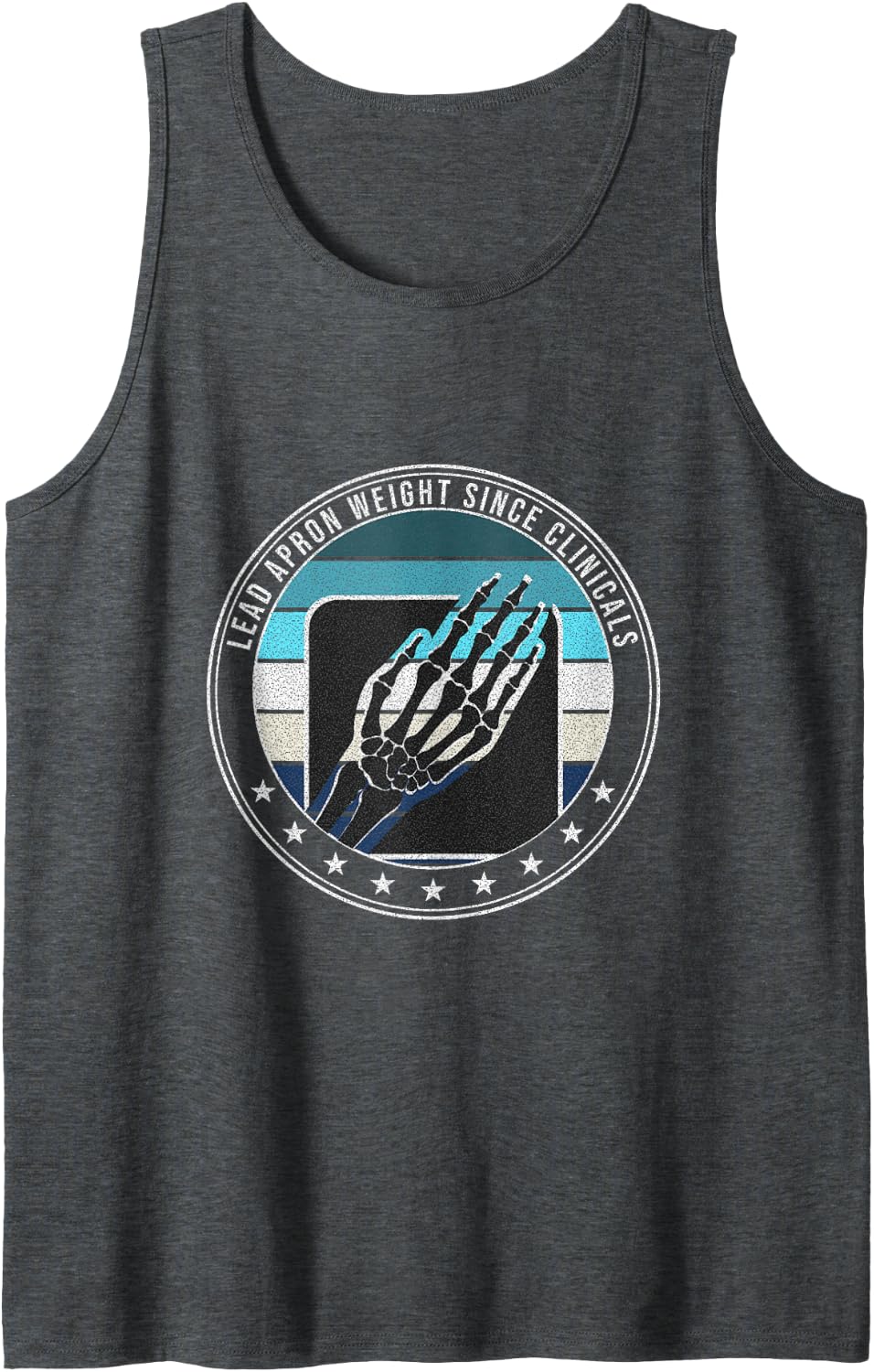 Radiology Tech - Lead Apron Weight Since Clinicals Sleeveless Tank Top - Dark Heather Grey