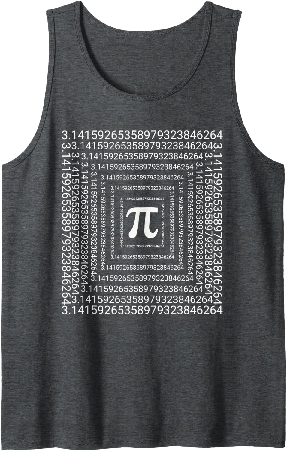 Pi Day 3.14 Math Teacher Kids Boys Girls Pi Day Sleeveless Tank Top - Dark Heather Grey