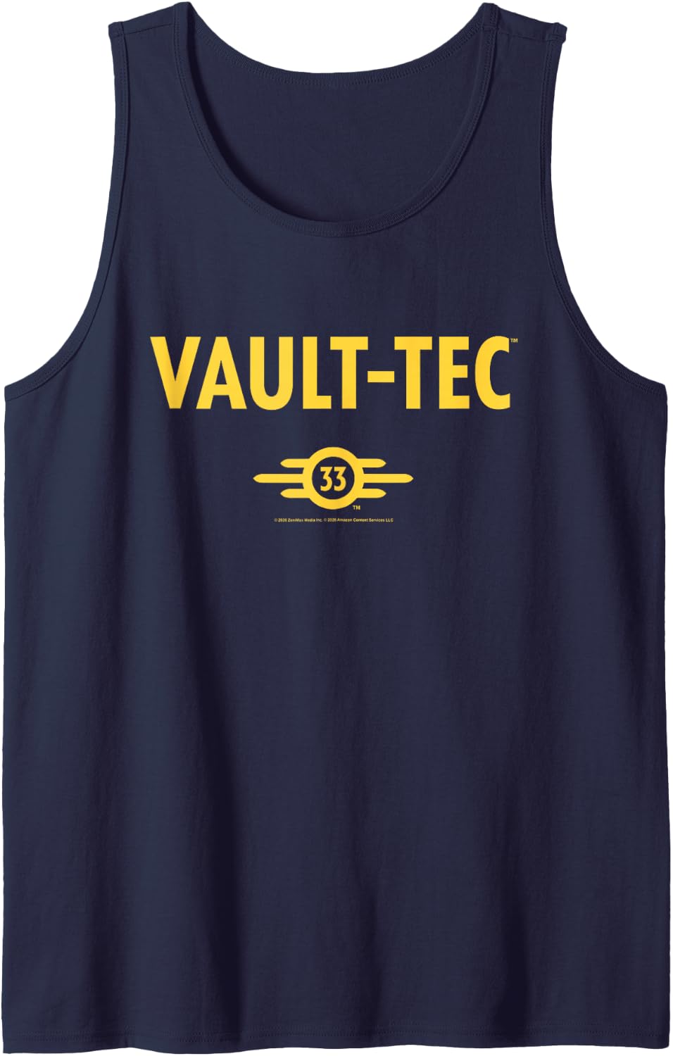 Fallout TV Series Vault-Tec 33 Logo Easy Costume Video Game Tank Top - Navy Blue