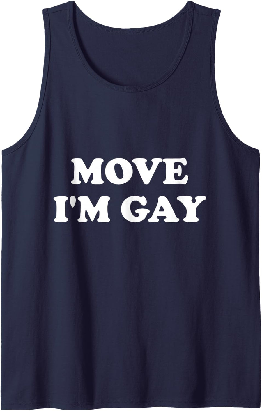 Move I'm Gay Sleeveless Tank Top - Navy Blue