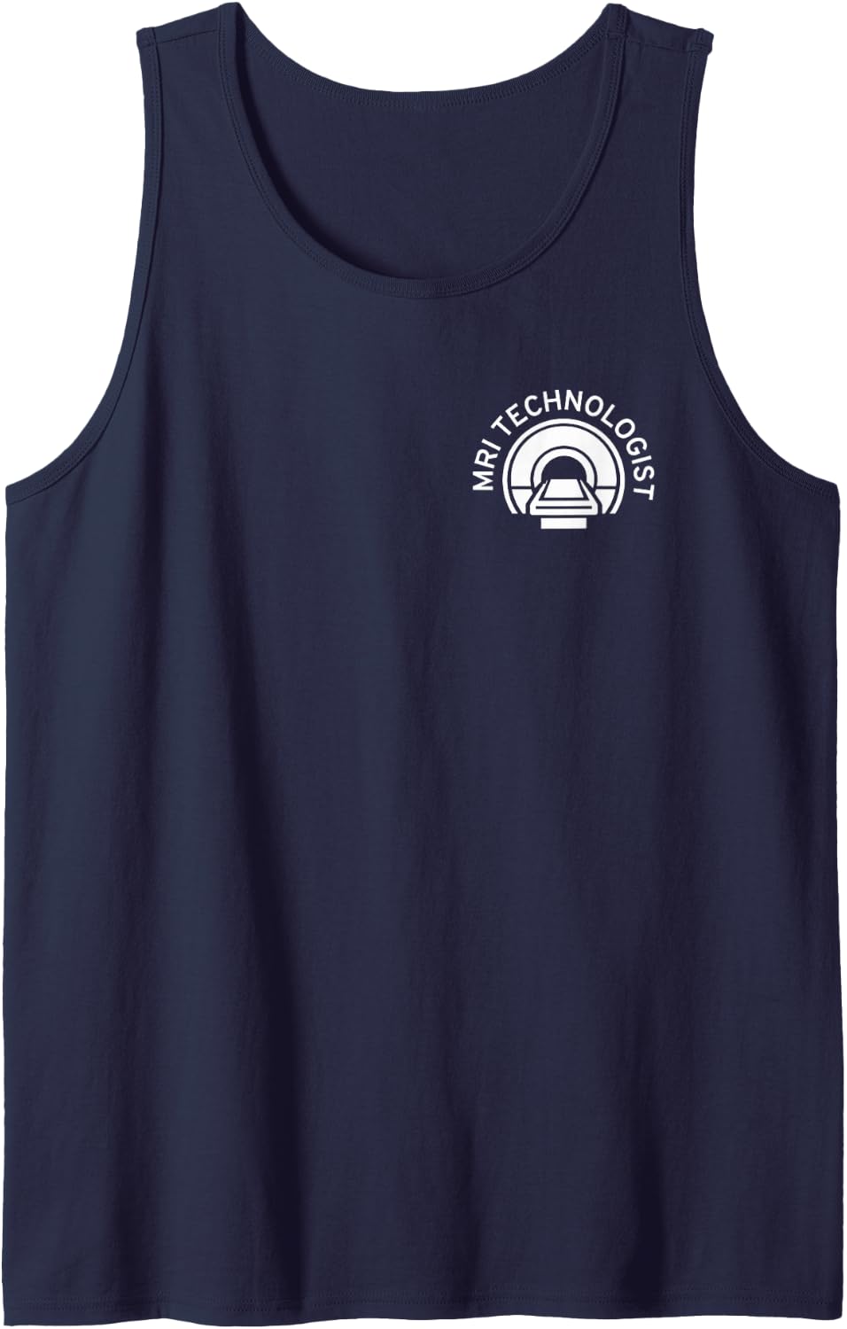 Men's MRI Technologist Medical Imaging Professional Sleeveless Tank Top - Navy Blue