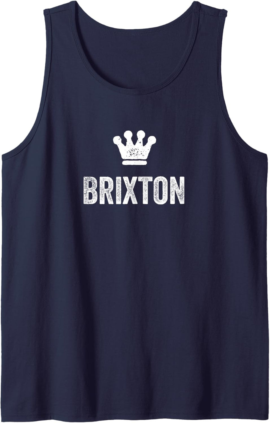 Brixton the King / Crown & Name for Men Called Brixton Tank Top - Navy Blue