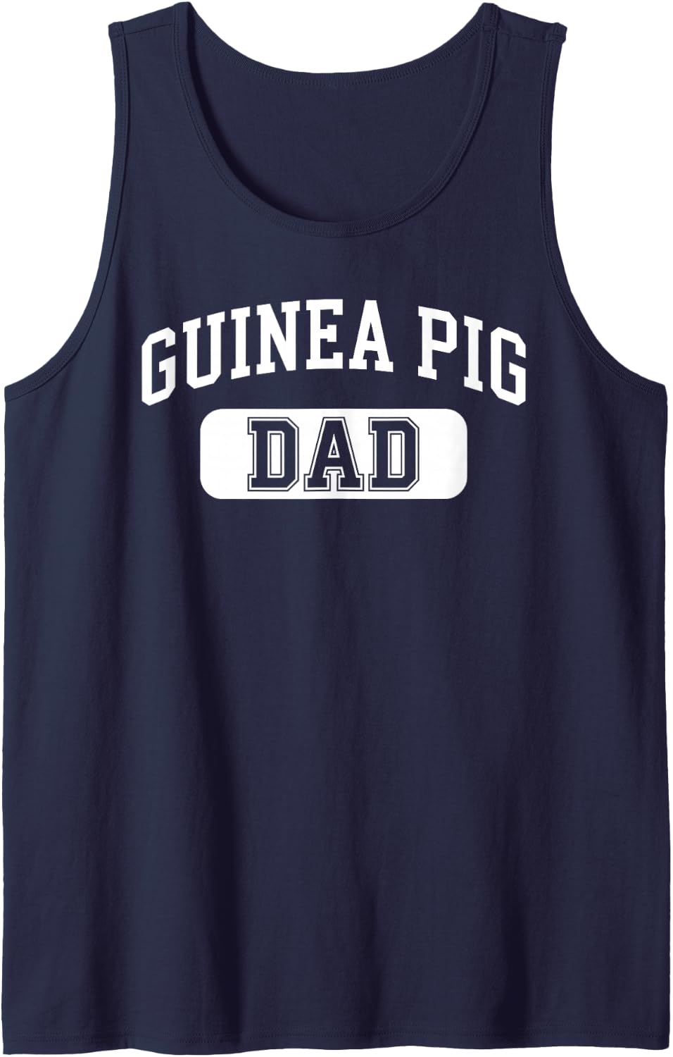 Guinea Pig Dad Design for Men Boys Dad Father Guinea Pig Dad Sleeveless Tank Top - Navy Blue