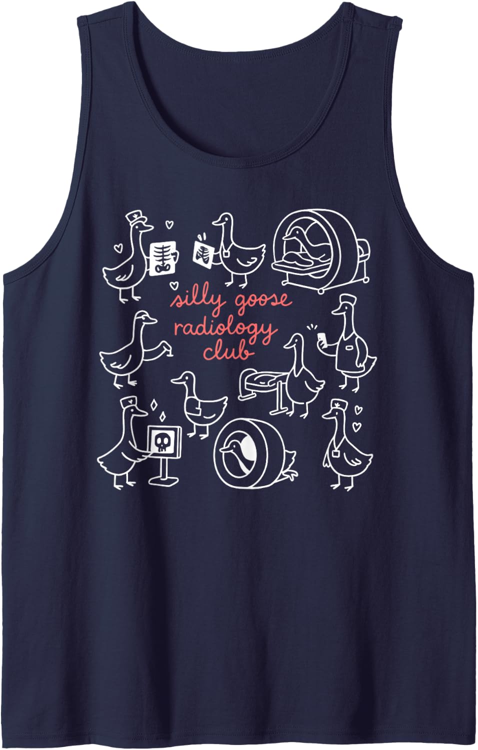 Radiologic Technologist Goose Xray RAD Tech Radiology CT MRI Sleeveless Tank Top - Navy Blue