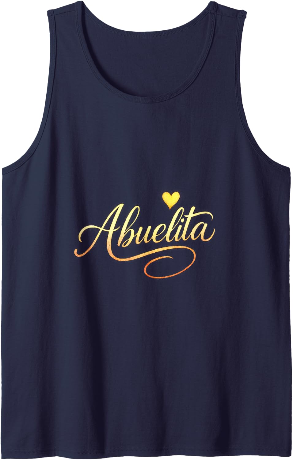 Abuelita - Grandma Heart Spanish Cursive Tank Top - Navy Blue