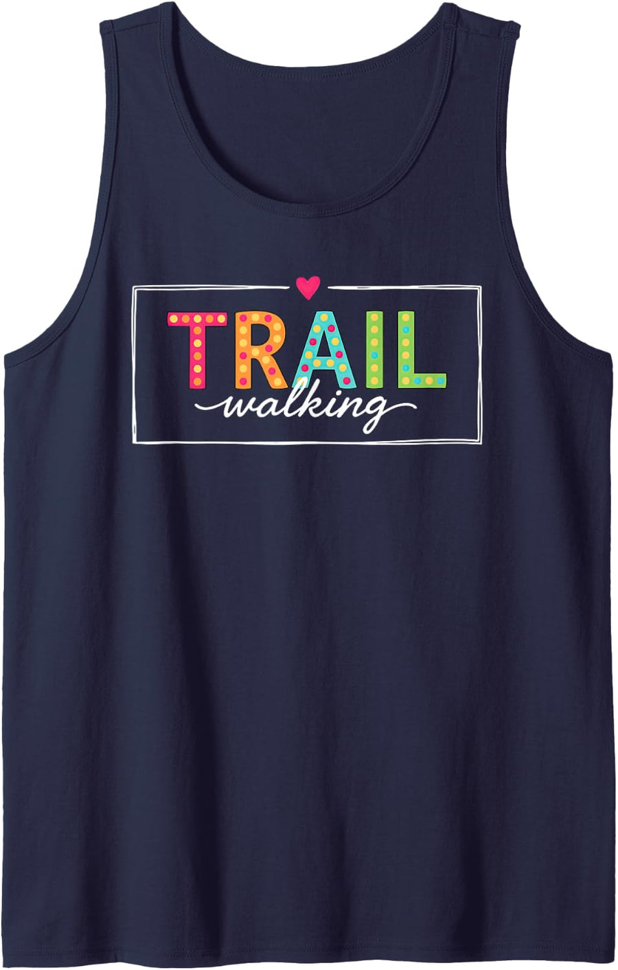 Trail Walking Trekking Rambling Strolling Walker Hiker Sleeveless Tank Top - Navy Blue