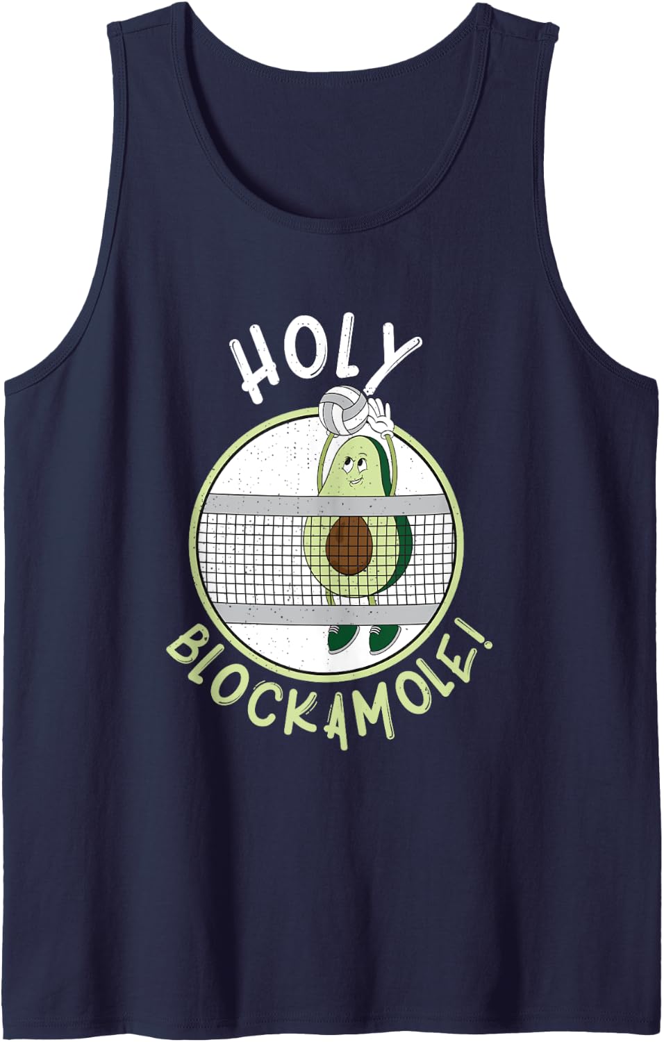Holy Blockamole Avocado Volleyball Tank Top - Navy Blue