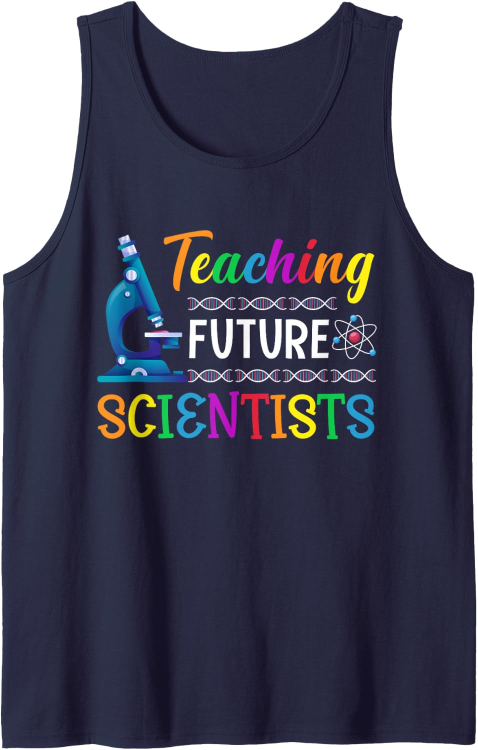 Science Teacher Teaching Future Scientists School Instructor Sleeveless Tank Top - Navy Blue