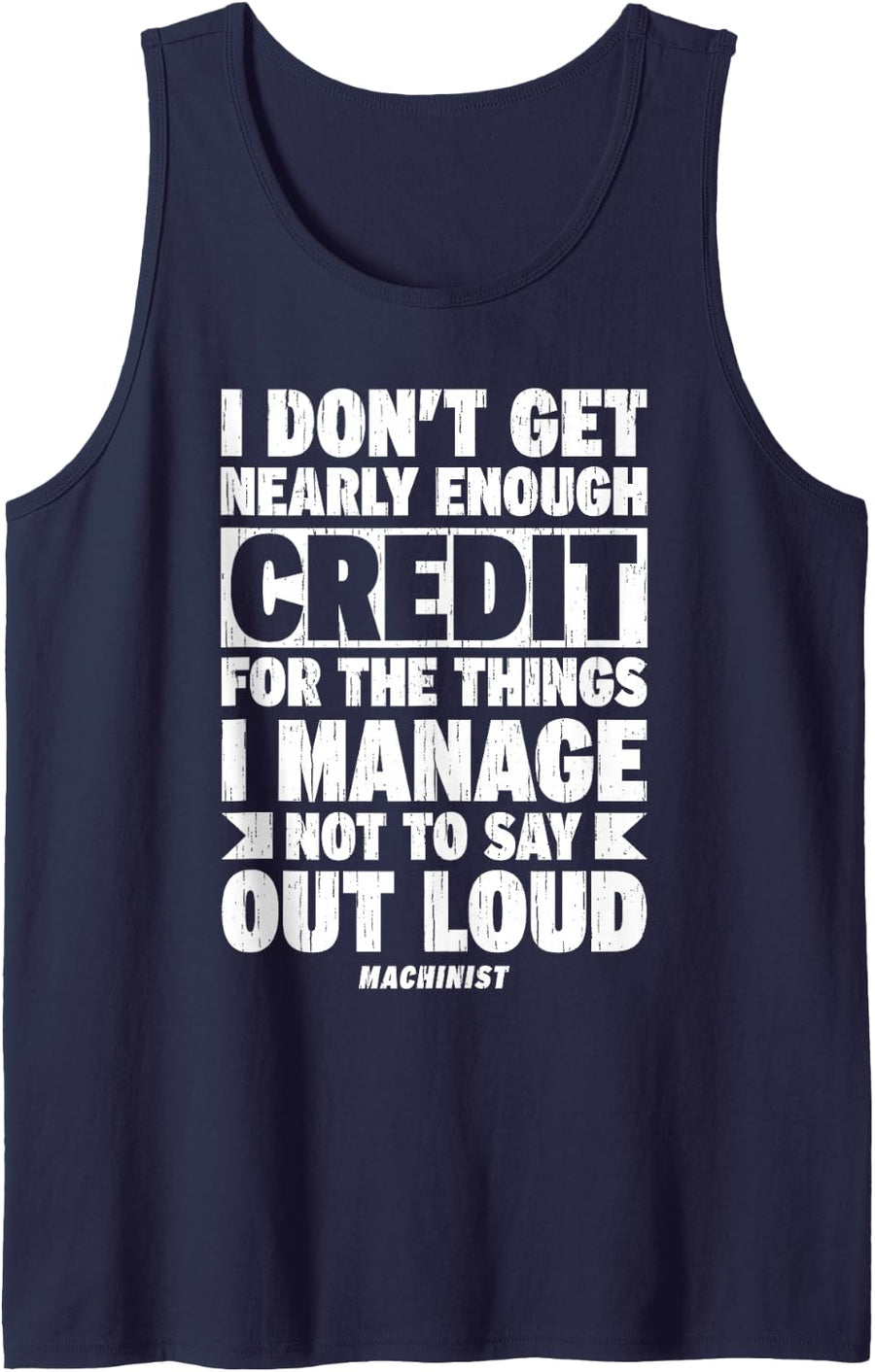 Machinist Funny CNC Operator Sleeveless Tank Top - Navy Blue