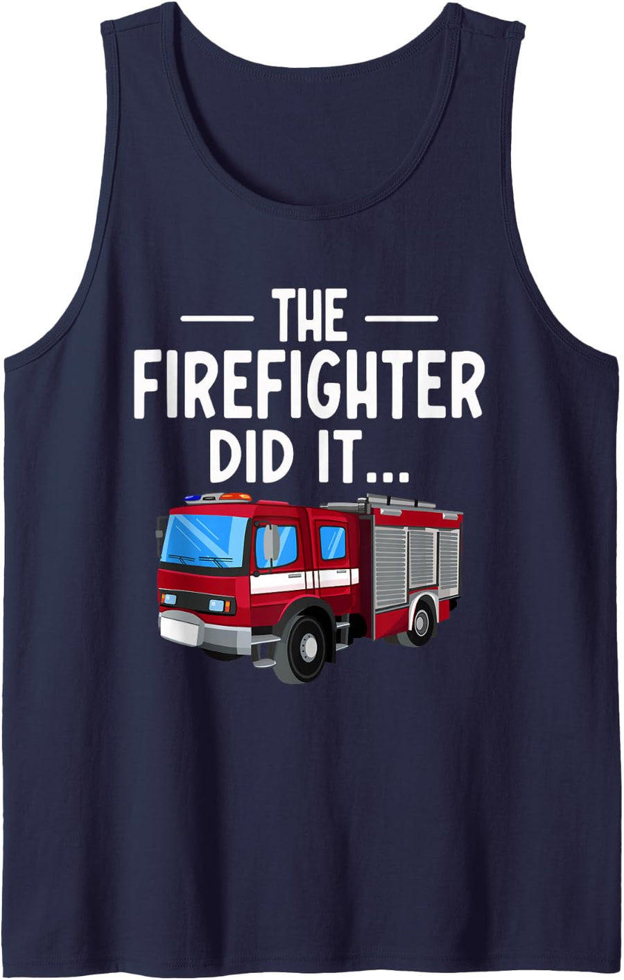 Firefighter Pregnancy Announcement Shirt Firefighters Wife Tank Top - Navy Blue