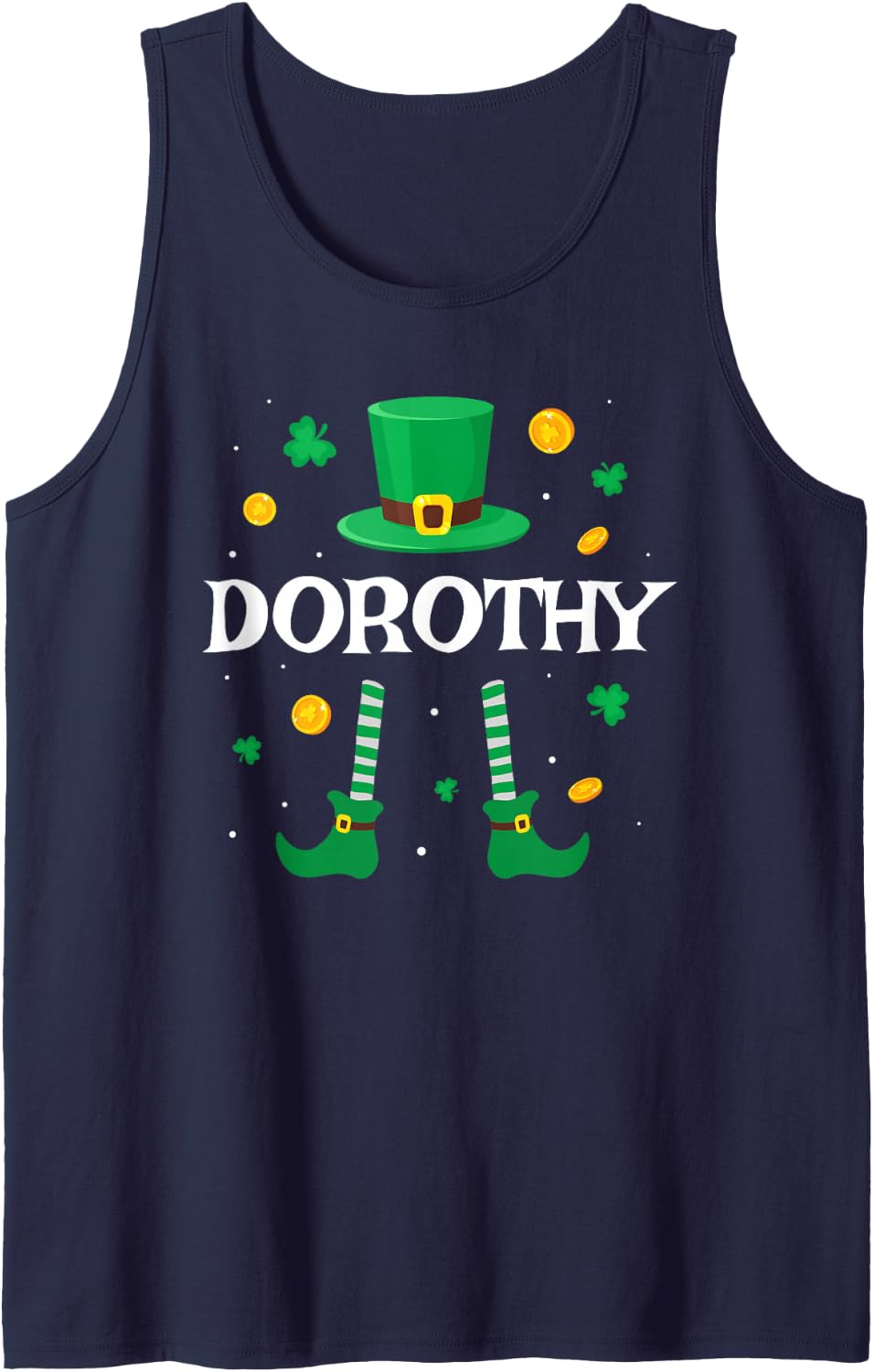 Dorothy Saint Patrick's Day Leprechaun Costume - Dorothy Sleeveless Tank Top - Navy Blue