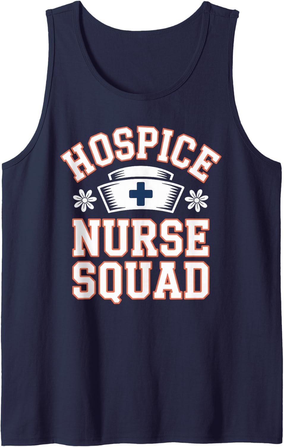 Hospice Nurse Squad Nursing Sleeveless Tank Top - Navy Blue