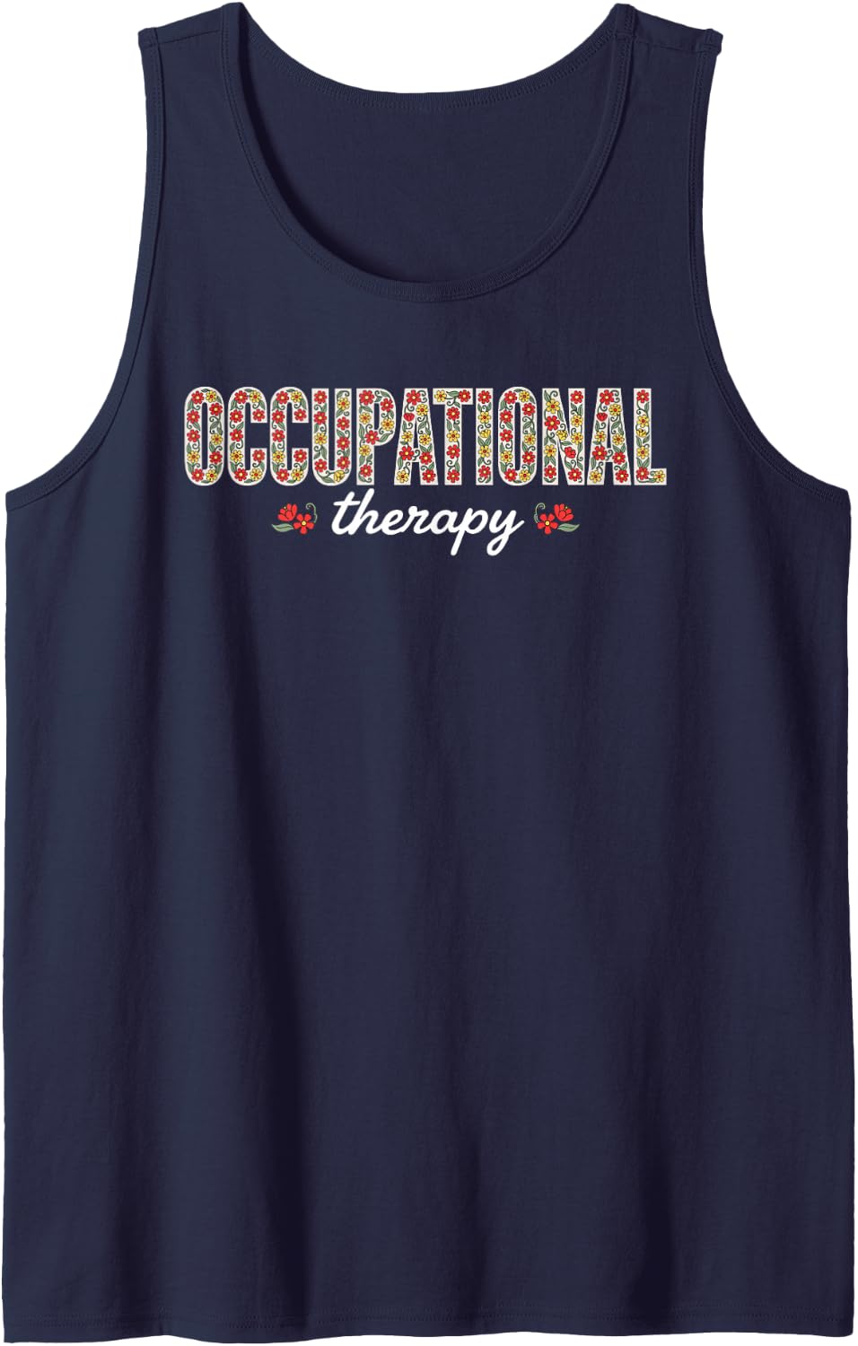 Occupational Therapist Occupational Therapy OT Sleeveless Tank Top - Navy Blue