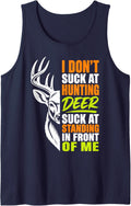 Funny Deer Hunting Buck Hunter Tank Top - Navy Blue