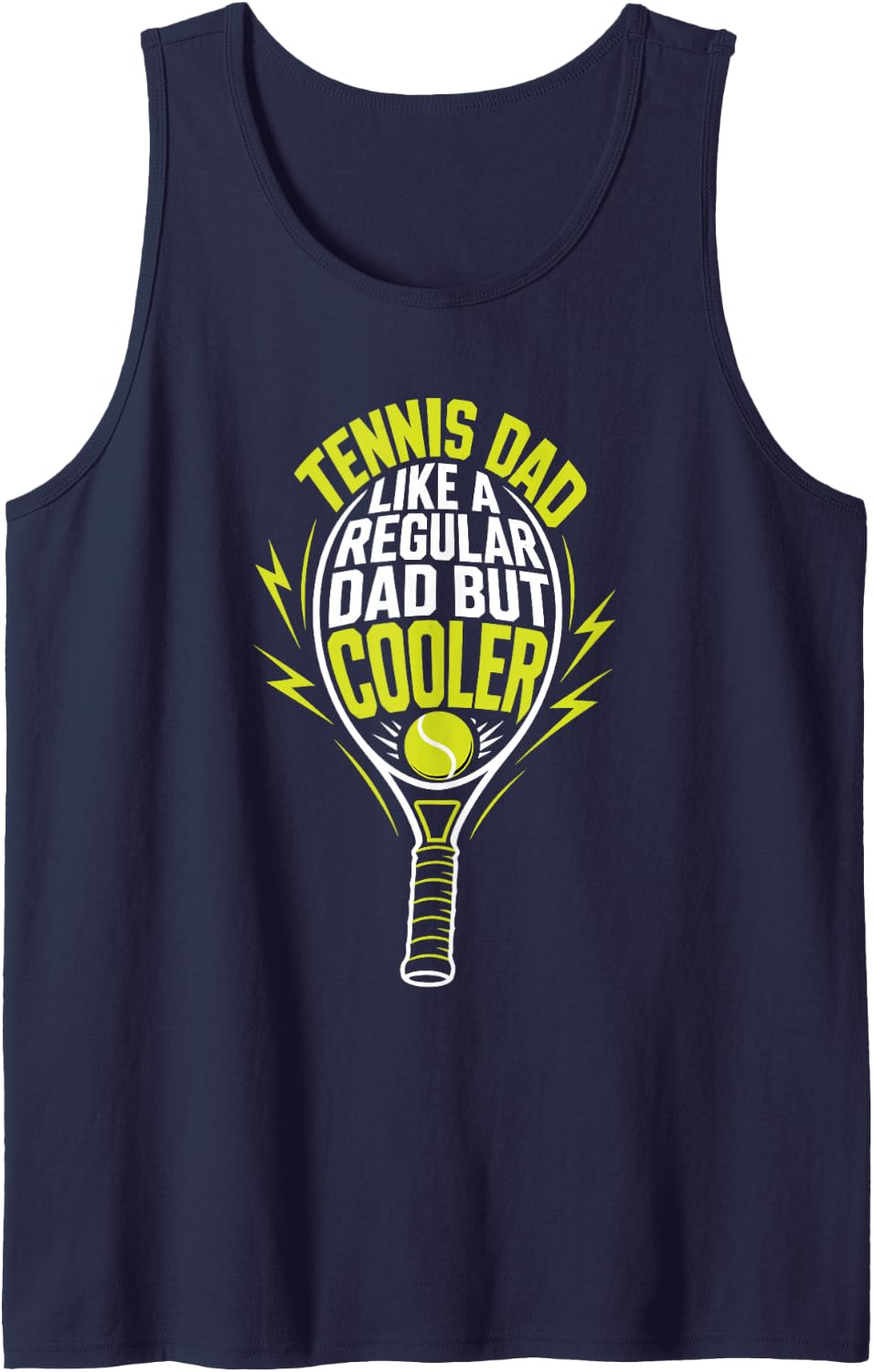 Tennis dad Like a Normal dad only Cool Tennis Tank Top - Navy Blue