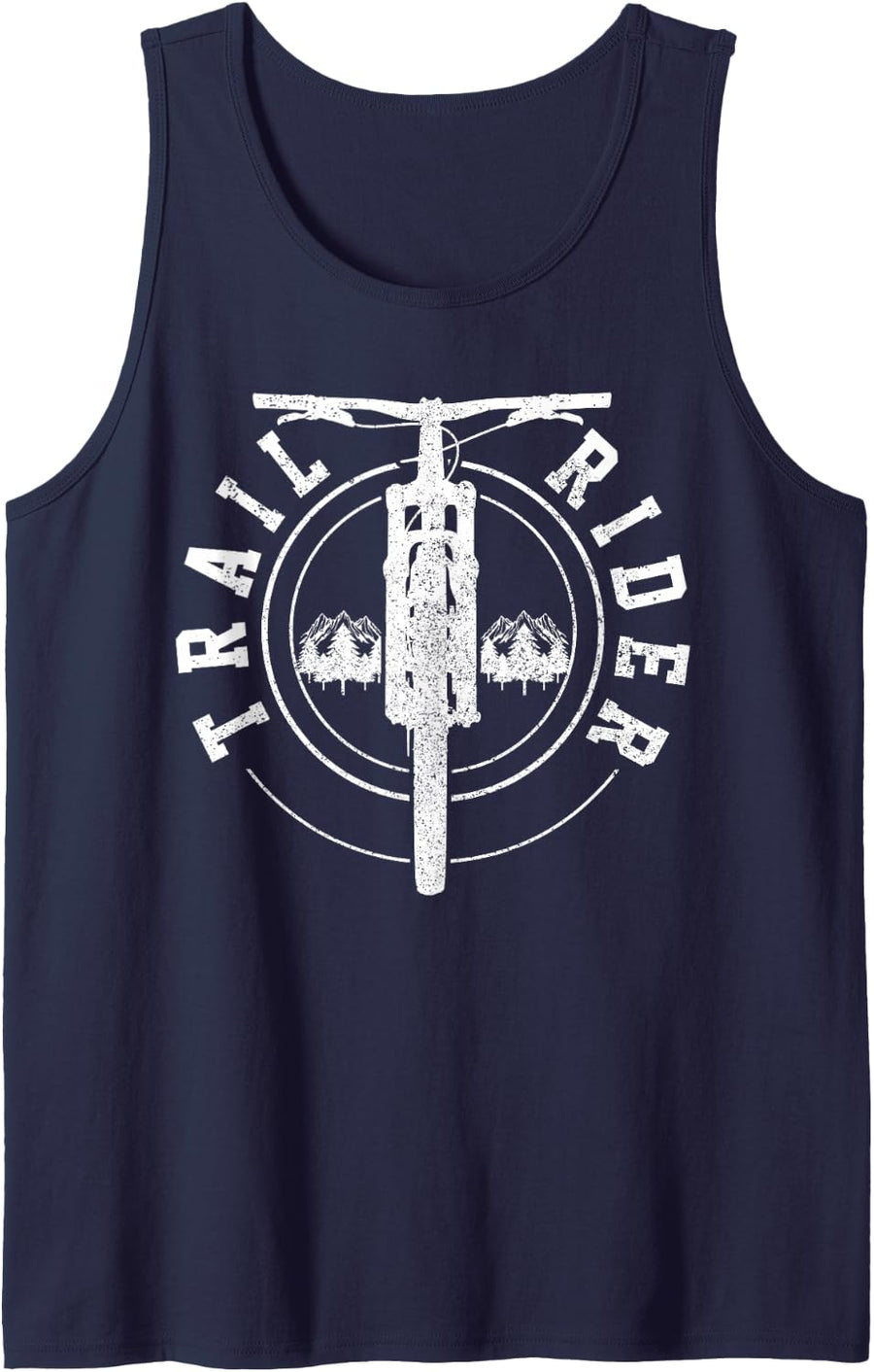 Mountain Bike Trail Rider MTB Biking Mountain Biker Gift Sleeveless Tank Top - Navy Blue