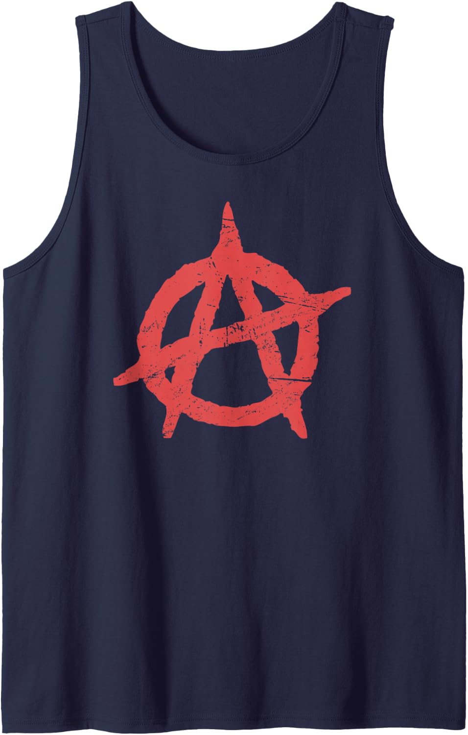Anarchy - Punk Rock Band & Hardcore Punk Rock Tank Top - Navy Blue