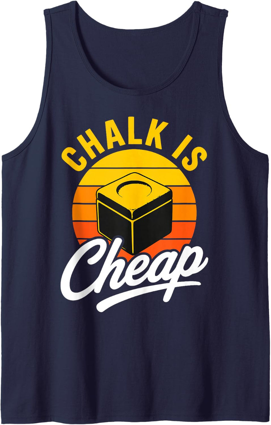 Billiards Humor Pool Player Sleeveless Tank Top - Navy Blue