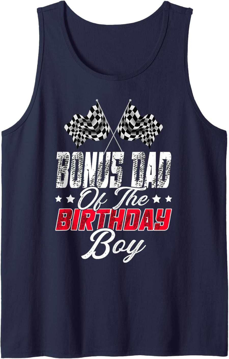 Racing Family Sleeveless Tank Top - Navy Blue