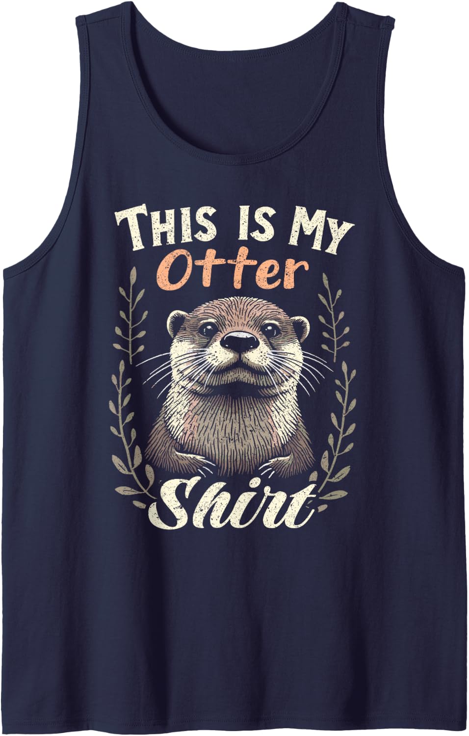 Otter This is My Otter Shirt Sleeveless Tank Top - Navy Blue