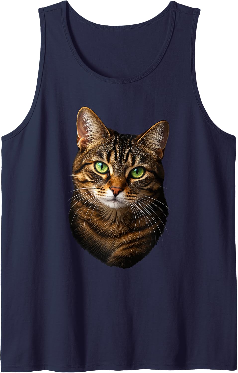 Those Cats-Eyes are Watching Sleeveless Tank Top - Navy Blue